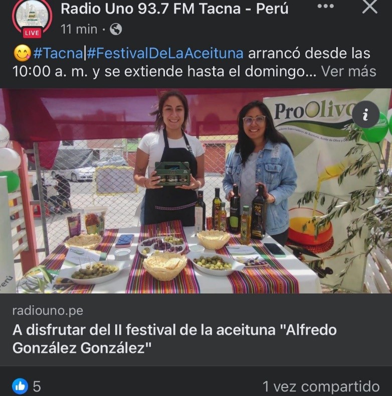 II FESTIVAL DE LA ACEITUNA – TACNA 2023 “ALFREDO GONZALEZ GONZALEZ”