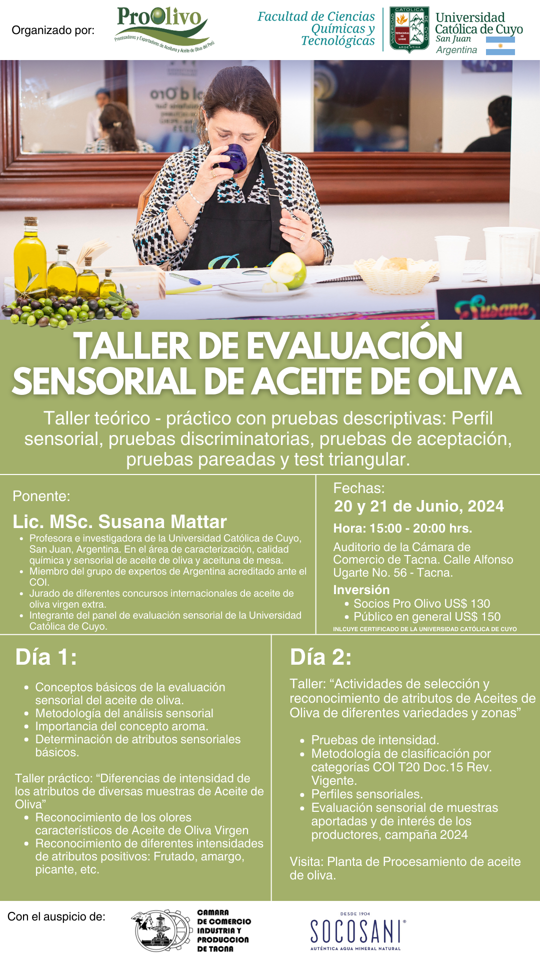 TALLER DE EVALUACION SENSORIAL DE ACEITE DE OLIVA 