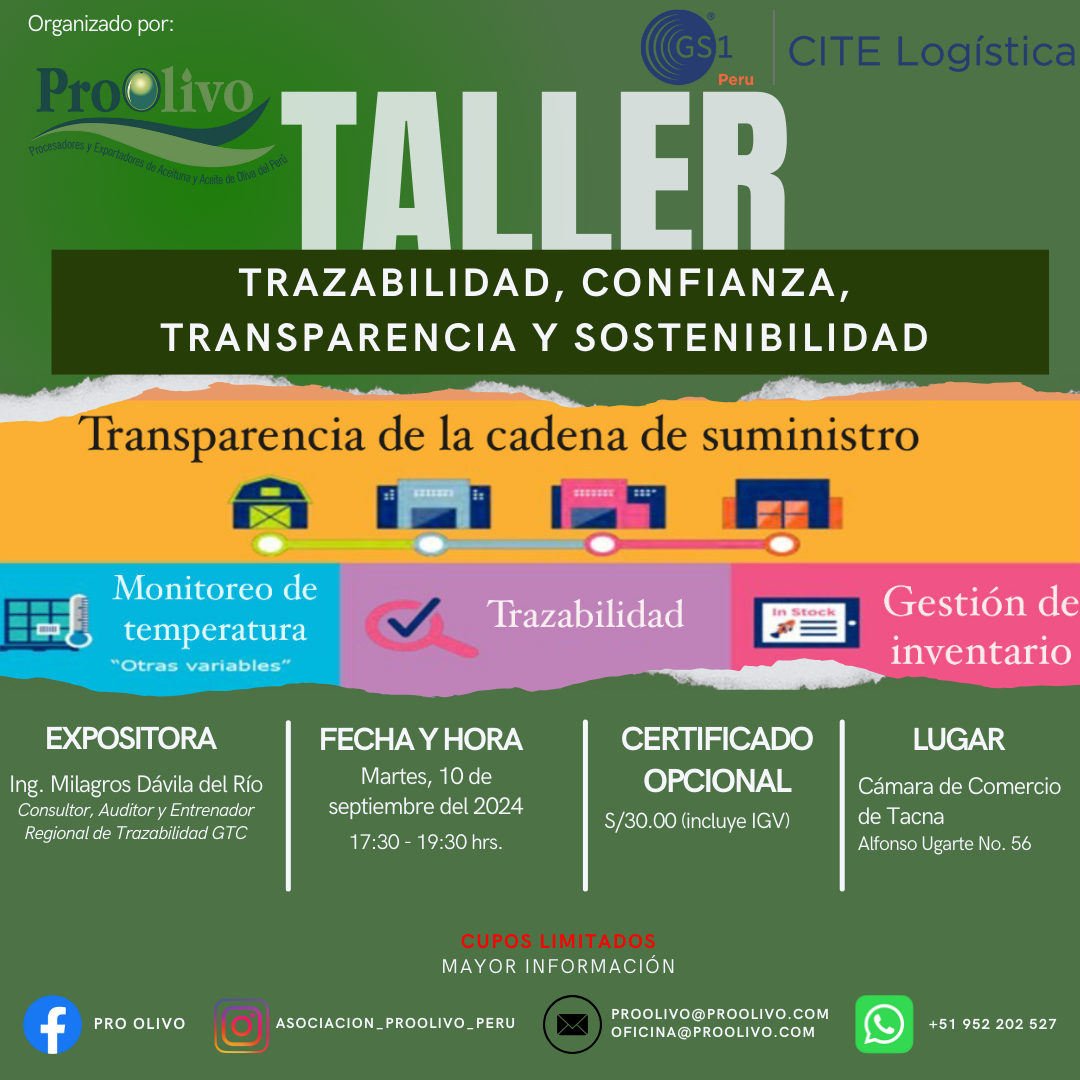 Taller: Trazabilidad, Confianza, Transparencia y Sostenibilidad
