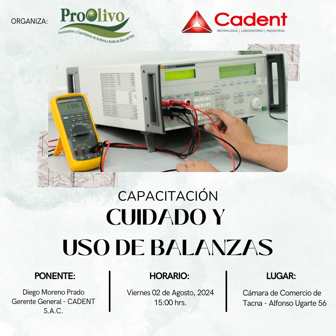 Capacitación: Cuidado y uso de balanzas
